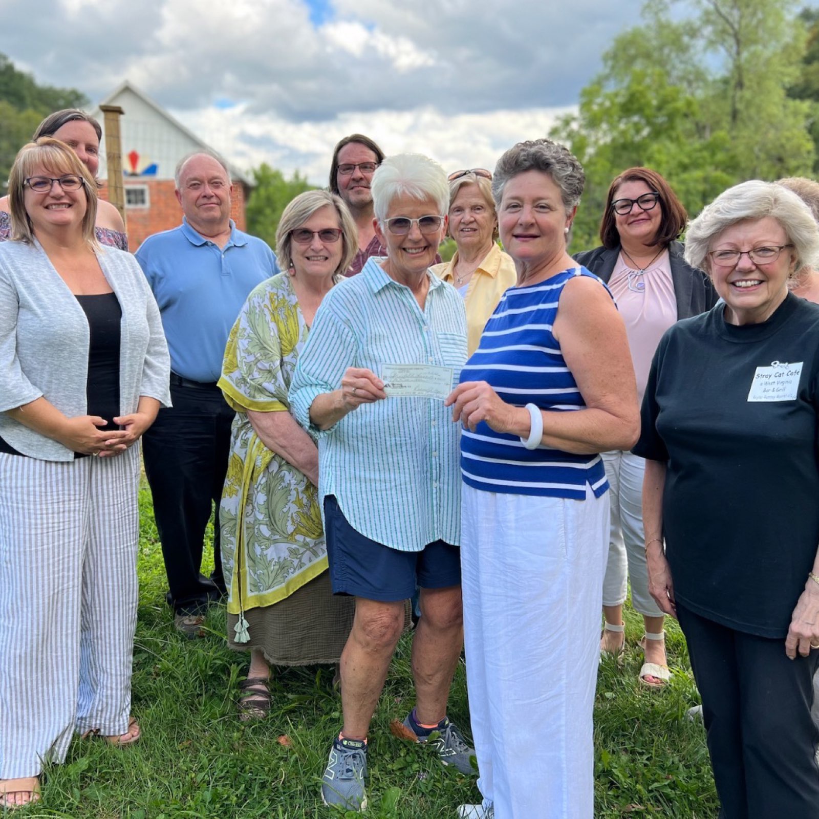 Randolph County Democrats delivering a donation to Meals on Wheels