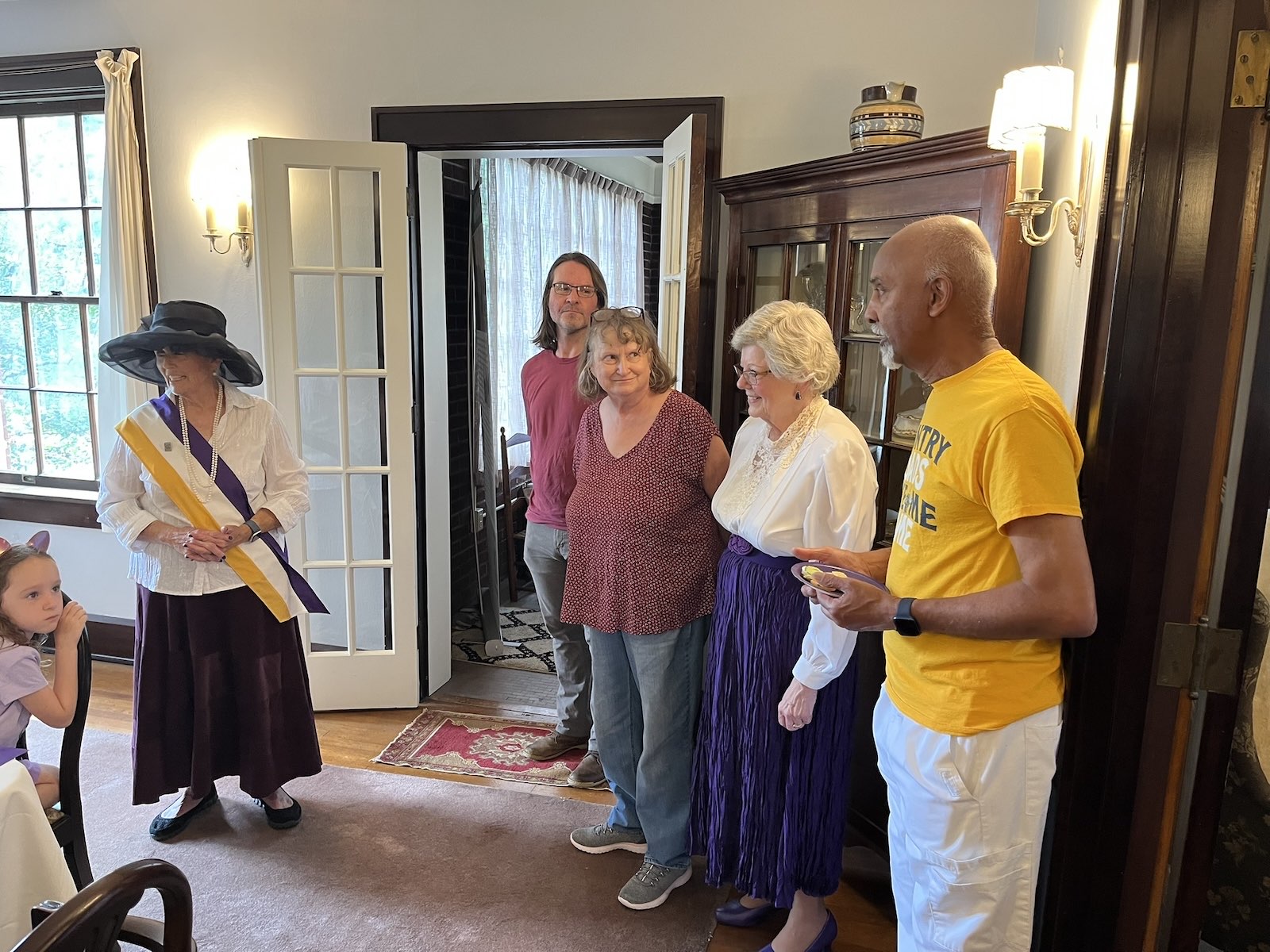 Members gathered together at the Suffragist Tea